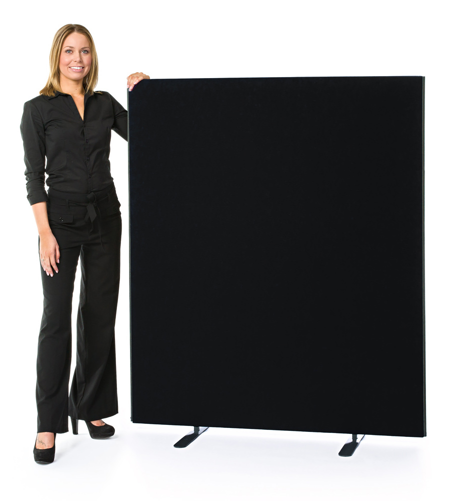 Speedy Office Screens 1600mm High Partition Black